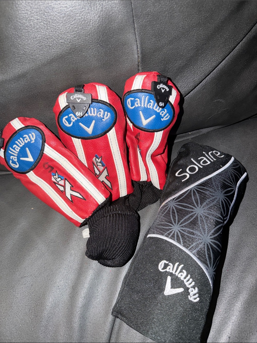Callaway Red, White & Black Golf Headcover Set